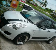 SUZUKI SWIFT Half Wrap Black Matte คาดลาย Racing 