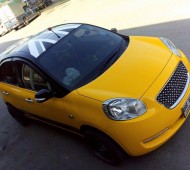 Nissan March Full Wrap Jaune Yellow Gloss