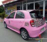 NISSAN March_PINK LADY เสือดาว