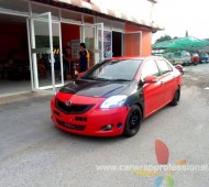 New VIOS FULL WRAP Red Glossy เร็วๆ แรงๆ สไตล์วัยทีน