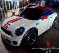 Mini Cooper Cupe R58 Red Roof Viper Stripes