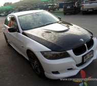 BMW E90 Full Wrap สีขาว ใสๆ ทั้งคัน กับฟิล์มหลังคาแก้ว