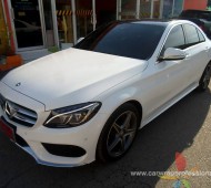 Benz C 300 Full Wrap Gloss White 3M1080