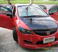 HONDA CIVIC RED GLOSS & BLACK GLOSS