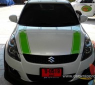 SUZUKI SWIFT คาดลายสีเขียว